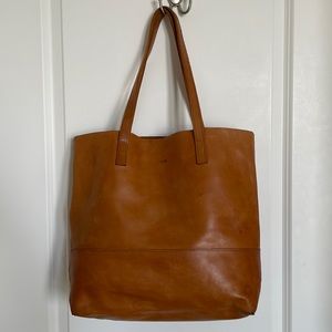 Able Mamuye Leather Tote in Cognac